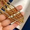 الفولاذ المقاوم للصدأ طبقة الذهب الماس شكل قلادة المختنقون مجوهرات للنساء